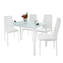 Load image into Gallery viewer, PANANA Glass Dining Table Set with 4 or 6 Chairs