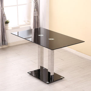 PANANA Glass Dining Table Set with 4 or 6 Chairs